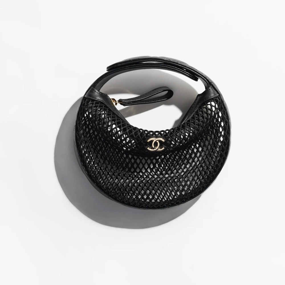 Chanel Black Mesh Shoulder Bag